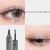 New Music Flower Design GMPC Waterproof 2 in 1 Liquid Eyeliner Mark Pen&amp;Glitter Liquid Metallic Shimmer Pigmented Eyeshadow