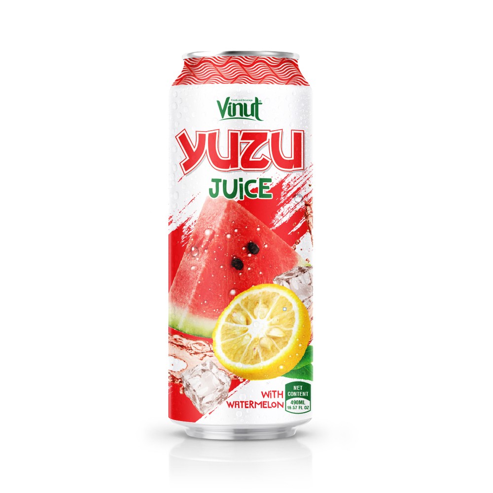 New Premium product 490ml Canned Taste Yuzu with watermelon