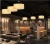 new restaurant round linen fabric pendent ceiling chandeliers pendant lights