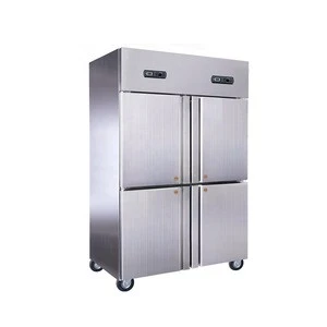 New Style Commerical Movable Vertical Six Doors Stainless Steel Refrigerator And Freezer