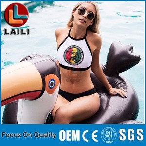 Newest Eco-friendly PVC Inflatable water mat Toucan Pool float / silk screen inflatable pool float swim float raft