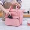 Newest linen insulation bag takeaway ice pack Outdoor picnic insulation bag portable ice pack lunch bag custom