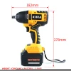 No Load Speed 3200Rpm 21V Li-Ion Brushless Cordless Electric Impact Wrench 1/2
