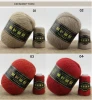 Noble 6+6 fine sable  mink color knitting hair lambswool  blended 100% cashmere yarn