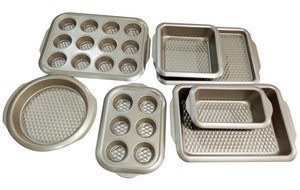 Non stick bakeware carbon steel roaster pan cake mould pan for bakeware cookware sets