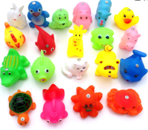 OEM customezed low MOQ plastic colors cartoon animals fishing toy suit
