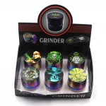 ONEDOGRINDER  GR-GSW1106 Metal Grinder Concave 63MM 4 Layer Zinc Alloy Crusher Hand Muller Spice Pollen  Herb Tobacco Grinder