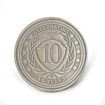 Original factory good quality antique competitive price metal craft custom shape and both sides printing coin en metal noir