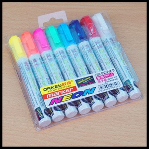 orkey stationery custom led marker pen erasable liquid chalk pen promotional advertising lighting board neon pen