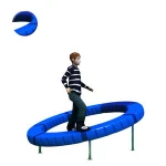 Outdoor kids entertainment set galvanized rotating swivel plate dolphin swivel chair