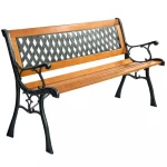 Outdoor Lattice Garden Bench