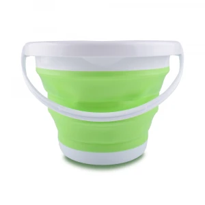Outdoor  Plastic Silicone Rubber Collapsible  Folding Water Bucket