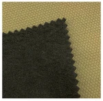 Outlet black PU leather skin touch screen with knitted back/conductive leather/anti-static ESD pu gloves vegan faux leather