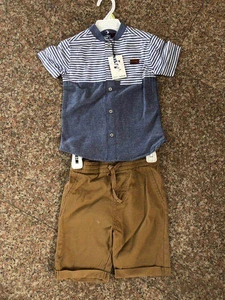 P0113 Boy Casual Kids Suit Boys Summer 2pcs Clothing Boys Short Set