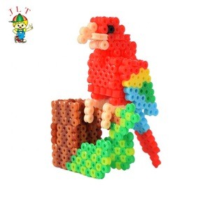 Parot patterns eco-friendly diy plastic 3D puzzle toys 5mm perler beads toys for kids small