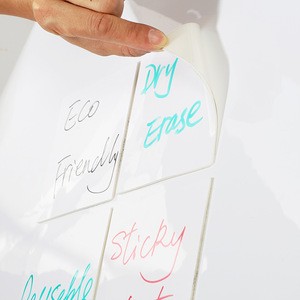Peel and Stick Reusable Dry-Erase Sticky Notes Labels Whiteboard Sticker Dry Erase Sheet for Whiteboards Refrigerator