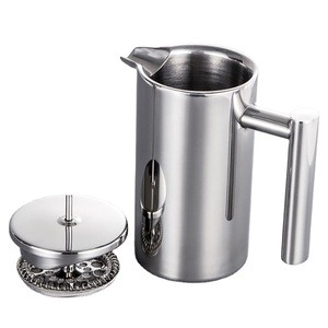 Percolator Coffee Maker Double Wall Thermal Insulation Kettle Dallah Arabic Turkish Stainless Steel French Press Coffee Pot