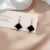 Import Personality 925 Silver Needle Creative Zircon Black Round Stud Earrings Jewelry from China