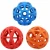 Import Pet Dog Toy Accessory Ball Chew Rubber Resistance To Bite Yellow Blue Red And Orange Pierced Rubber Chew Toy from China