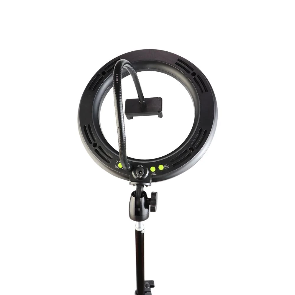 Photograph Beauty 10 Inch LED Selfie Ring Light With Warm/Cold/Mixed/RGB Light Dimmable