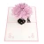 Import Pink Romantic Cherry Blossom Custom Carving Craft Card 3D Laser Cut Paper Greeting Wedding Card from China