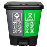 plastic dry and wet separation storage bucket pedal Garbage sorting trash can sanitary bucket