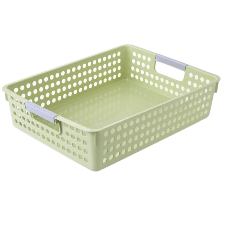 Plastic Large Rectangular Hollow Drain Vegetable and Fruit Storage Basket Books Can Store Basket