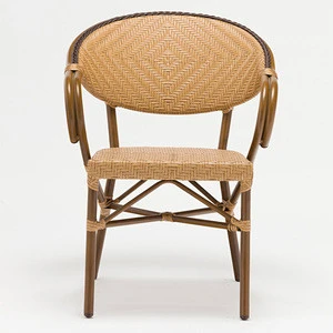 Plastic Rattan Woven Comfortable Leisure Chair Cafe Shop Chair Big Size