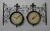 Import Plastic Wall Clocks Antique Style Double Sided Wood Color Wall Clock from China