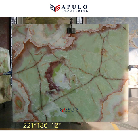 Polished Green Onyx Marble Slab Price 2021 hot sale green onyx marble tile flooring factory low price pakistan green onyx stone