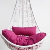 Poly rattan Outdoor Hanging Chair With Metal Frame Hanging Lounger  Loadable Up to 130kg