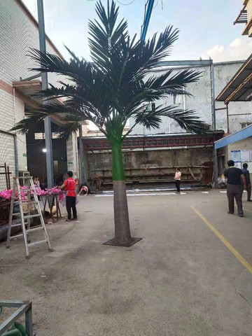 Popular artificial palm trees on outdoor