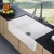 Import popular design matt white / unique shape glossy white kitchen sink from China