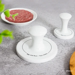 Porcelain Hamburger Press Unique Design High Quality Manual Non-stick Patty Maker Ceramic BBQ Burger Press