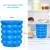 Import Portable 2 In 1 Large Silicone Ice Bucket, Silicon Ice Cube Maker With Lid from China