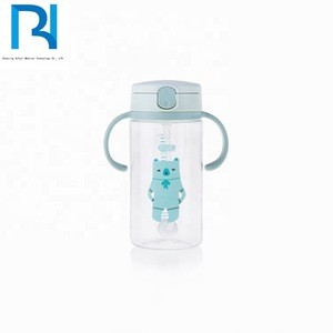 Portable Juice Student Kid Cartoon Cute Gift BPA Free Baby Training Cup Drinking Cups With Straws feeding bottle milk  bottle