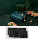 Portable Mini 3 in 1 Press Sandwich Maker Detachable Timing Functional Sandwich Maker