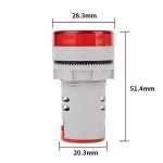 Power 220VAC 22mm Digital Display Ampermeter Monitor Current Indicator Signal Light Ammeter Tester Measuring 0-100A Ampere Meter