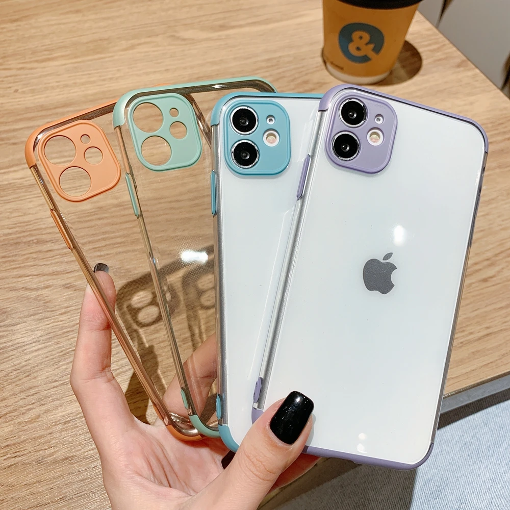 Premium Flexible Soft TPU Case For Iphone11 pro max Case With Electroplate Frame