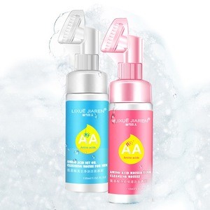 Private label face wash amino acid facial foaming face pore cleanser organic