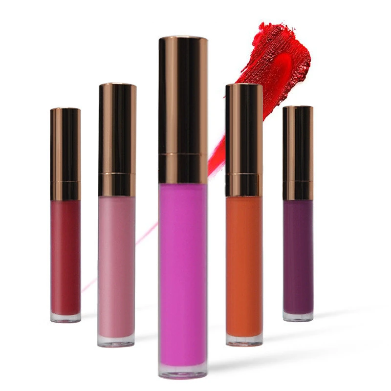 Private label fashion beauty cosmetics waterproof matte liquid lipstick custom makeup lip gloss