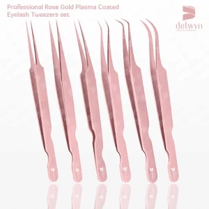 Private label Gold Eyelash & Volume lash Tweezers