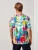 Private logo design tees summer high quality men drop shoulder alien print vacation tie dye custom t shirt wholesale