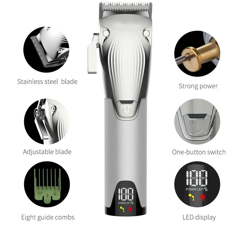 Professional Rechargeable Hair Clipper Barber Carving T Outliner Blade Hairdressing Hair Trimmer Shaving Cutting Machine