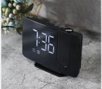 Projection Alarm Clock for Bedroom Digital Alarm Clock  LED Digital Clock with Power Adapter Large LED Display&Dimmer USB  PORT