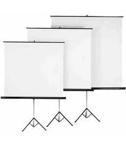 PROJECTION SCREEN : (Wall hanging) (With Metallic stand)
