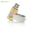 Promotional 8GB Wooden USB Flash Drive With Rotatable Metal Bracket