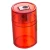 Import Promotional cheep wood dust holder built in blade holes see-through colorful cylindrical HB manual mini plastic pencil sharpener from China