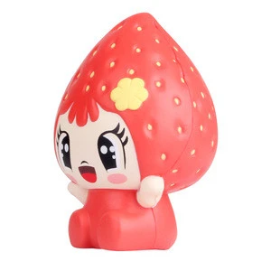 PU custom attractive delicious baby Strawberry doll stress squishy toys