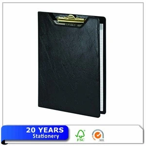 Pu leather clipboard folder with pocket/clipboard with memo pad